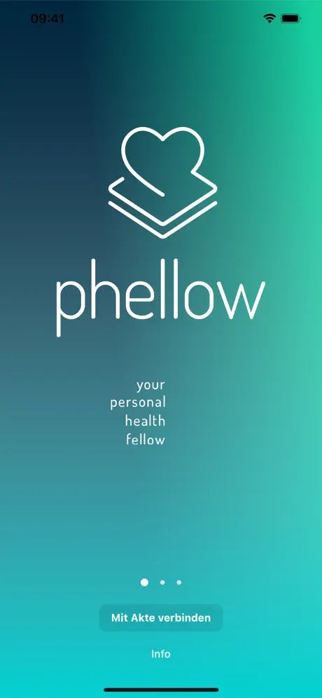 phellow-App – Willkommensbildschirm